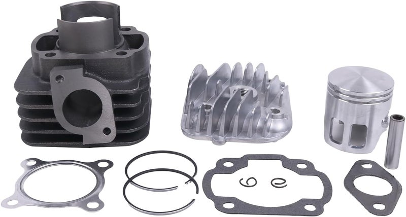 WQSING 70cc 47mm Engine Piston Cylinder Head Top End Kit Compatible with JOG/MinarelliI/Yamaha CLONE Motors - Image 1